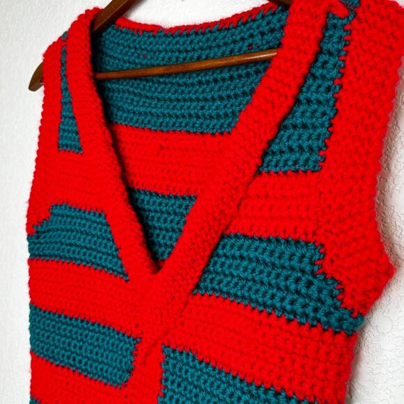 Ugly Christmas Sweater Dress 🎄 🤶 Handmade crocheted dress (see Measurements) - Picture 2 of 11